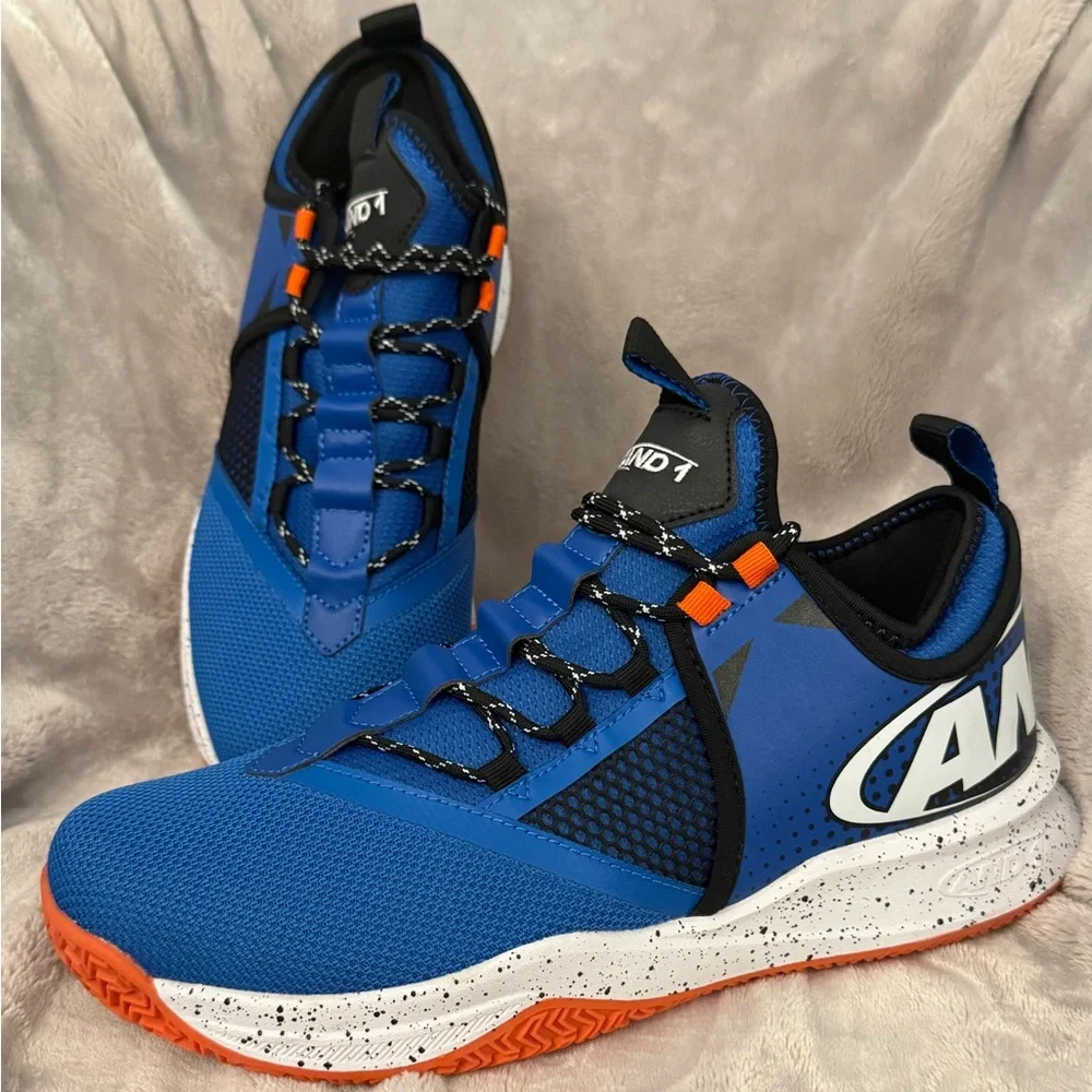 AND1 Charge TPR Men’s Basketball Shoes Size 11 | Blue / Orange | New - Picture 1 of 6